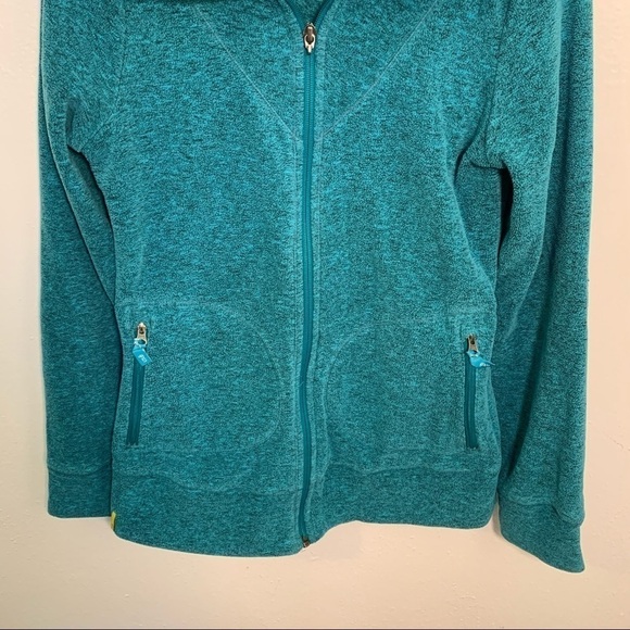 Lole Tradition Cardigan Full Zip Teal Black Marl - Picture 4 of 11